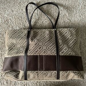 Coach monogram shoulder tote